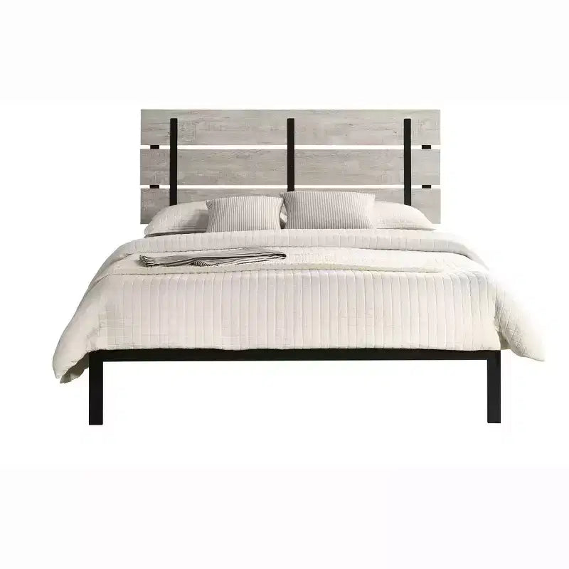 Home Design Hayward Letto a Piattaforma in Metallo, Grigio
