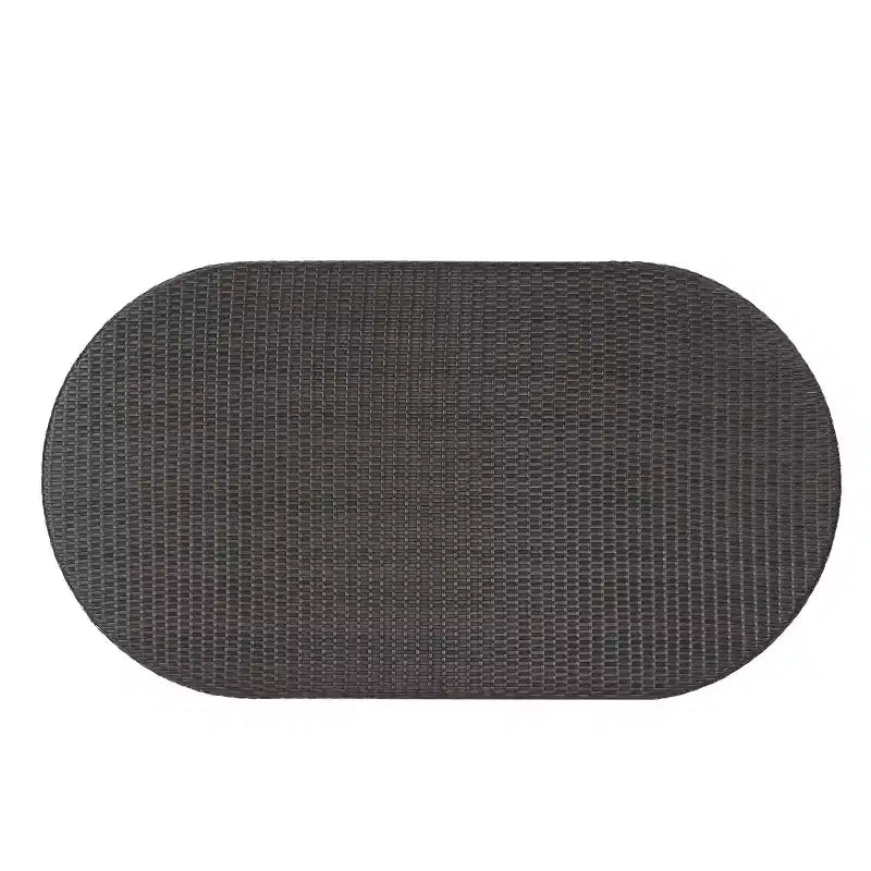 GDFStudio Set da Pranzo da Esterno in Rattan a 7 Pezzi Slate con Sedie Impilabili