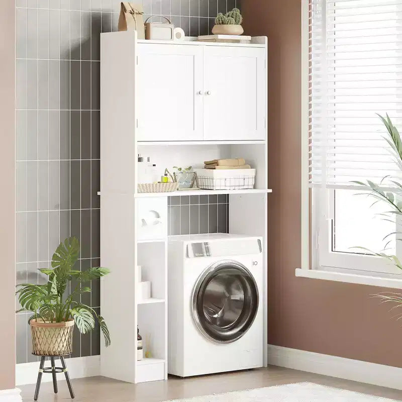 Mobiletto per bagno sopra il WC, organizer da bagno sopra il WC, porta carta igienica e mensole regolabili, scaffale salvaspazio per WC