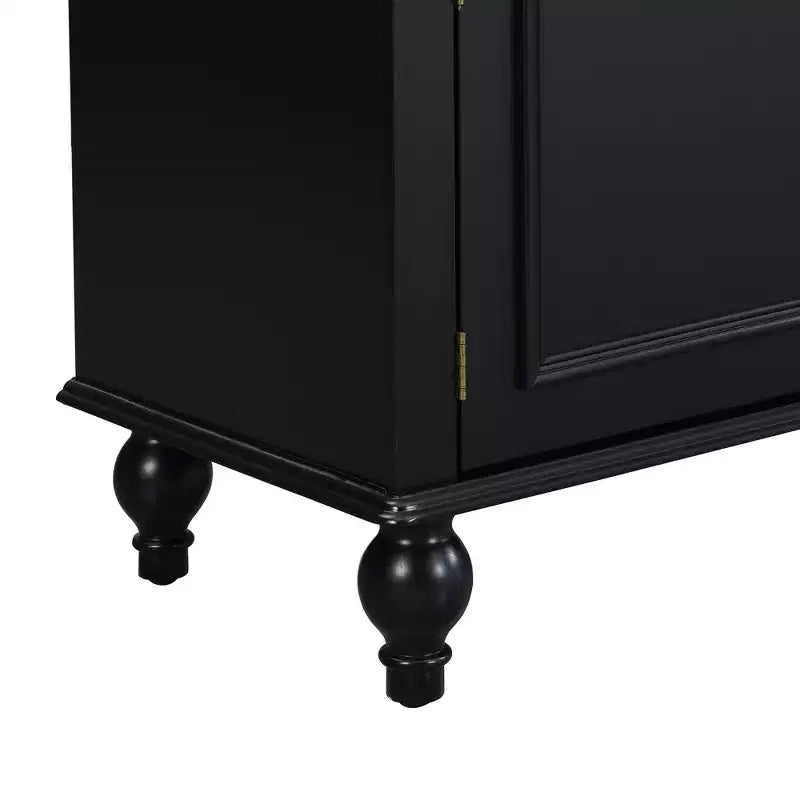 Mobile porta TV ModernLuxe per TV fino a 80", Consolle porta TV per centro di intrattenimento, Consolle multimediale, Mobile porta TV con 2 cassetti, Nero/Bianco