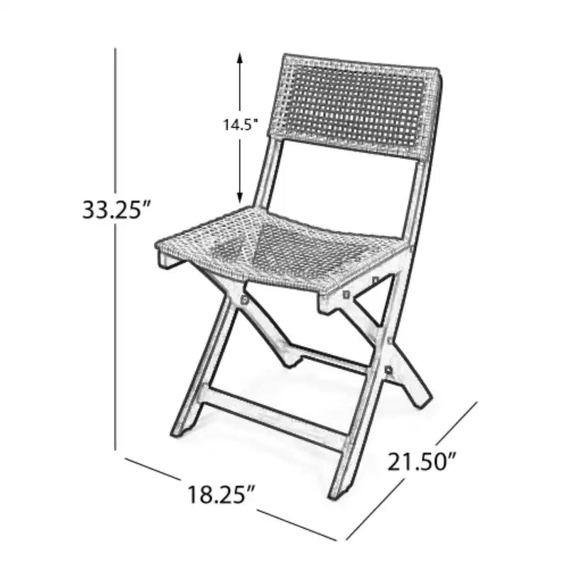 MAYEERTY Set di 2 sedie da bistrò con struttura in metallo, design compatto per interni ed esterni, bar, bistrò