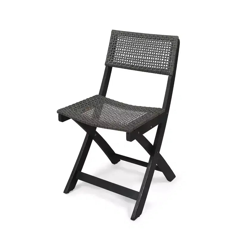 MAYEERTY Set di 2 sedie da bistrò con struttura in metallo, design compatto per interni ed esterni, bar, bistrò