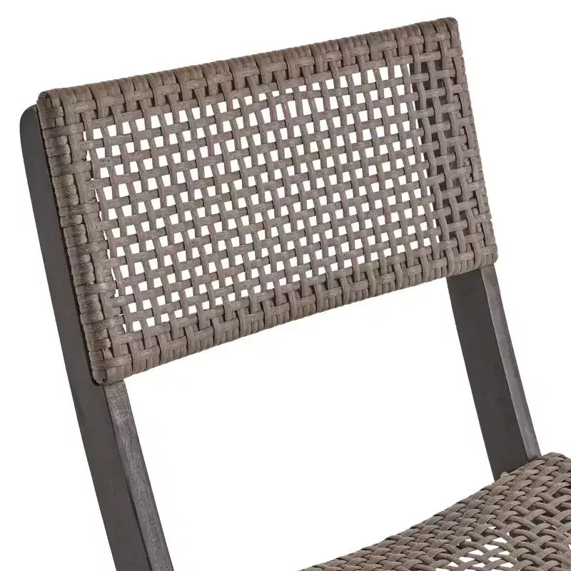 MAYEERTY Set di 2 sedie da bistrò con struttura in metallo, design compatto per interni ed esterni, bar, bistrò