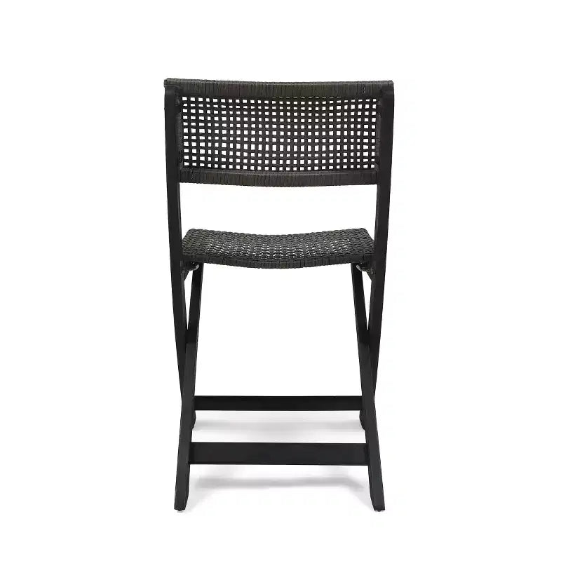 MAYEERTY Set di 2 sedie da bistrò con struttura in metallo, design compatto per interni ed esterni, bar, bistrò