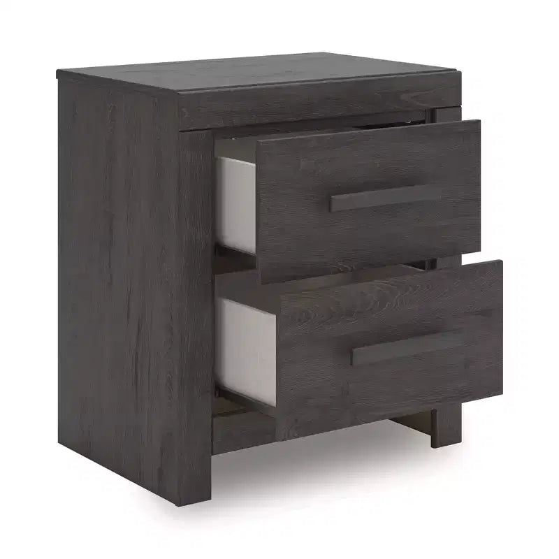 Signature Design by Ashley Prendonea Comodino con 2 cassetti a scorrimento, Antracite