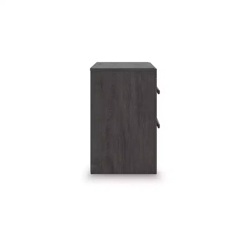 Signature Design by Ashley Prendonea Comodino con 2 cassetti a scorrimento, Antracite