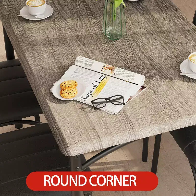 Set tavolo da pranzo per 2, Tavolo da cucina con sedie imbottite, Set tavolo da pranzo quadrato in legno per piccoli spazi, Cena, Appartamento
