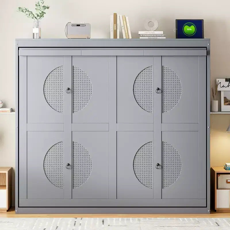 GDFStudio Kitto Letto a scomparsa in legno con porte di ricarica