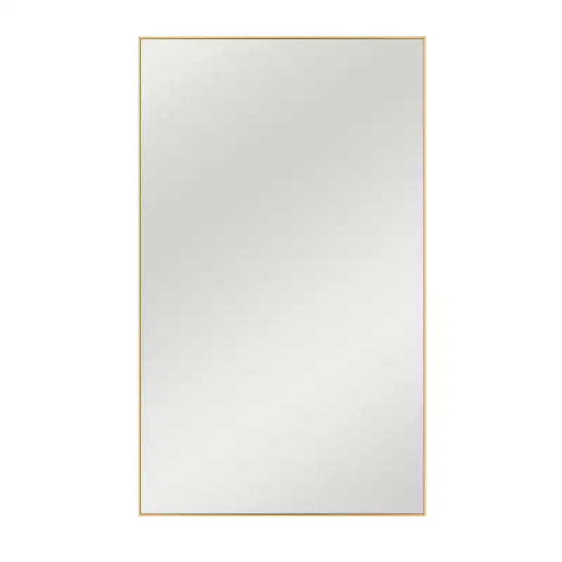 PexFix Specchio da parete rettangolare per bagno con cornice in metallo dorato, 35 pollici L x 59 pollici A