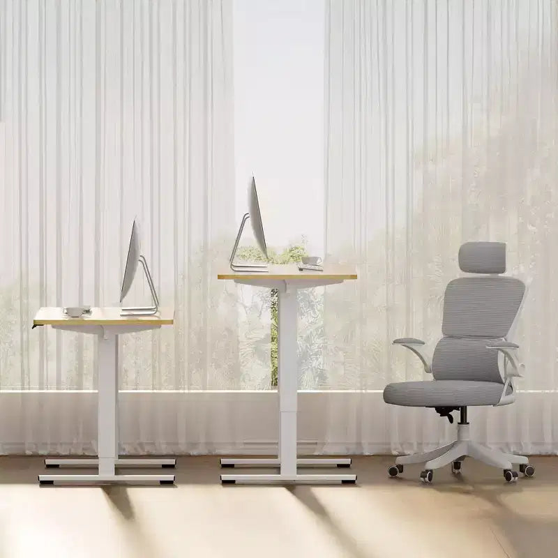 Scrivania Elettrica Regolabile in Altezza, Pezzo Unico, Scrivania per Ufficio Domestico, Postazione di Lavoro per Computer, Scrivania Sit-Stand