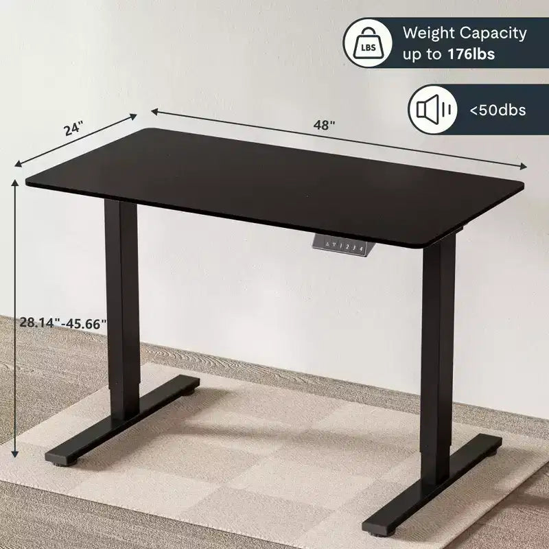 Scrivania Elettrica Regolabile in Altezza, Pezzo Unico, Scrivania per Ufficio Domestico, Postazione di Lavoro per Computer, Scrivania Sit-Stand