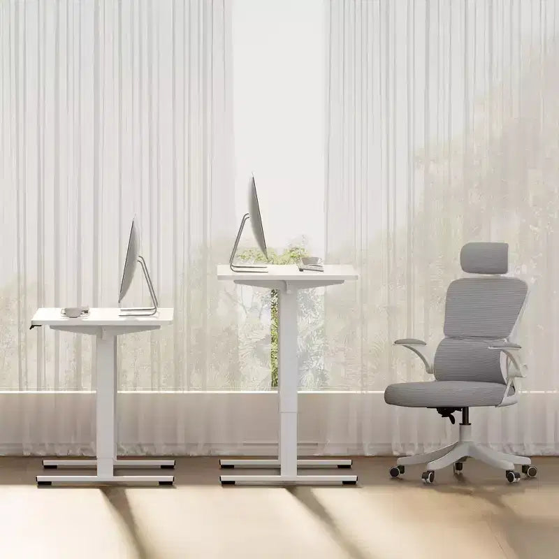 Scrivania Elettrica Regolabile in Altezza, Pezzo Unico, Scrivania per Ufficio Domestico, Postazione di Lavoro per Computer, Scrivania Sit-Stand