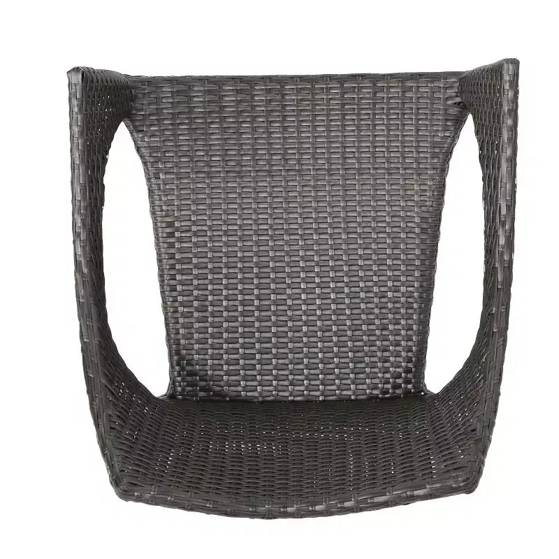 GDFStudio Ronnie Outdoor Wicker and Iron 5 Piece Dining Set