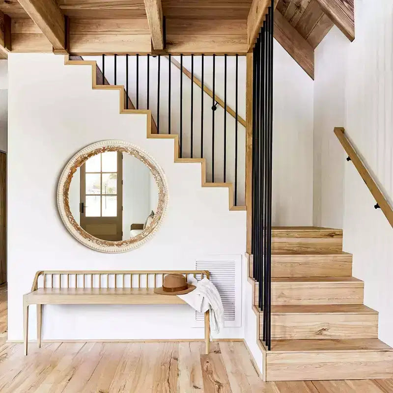 Specchio da parete piatto in legno Maxax