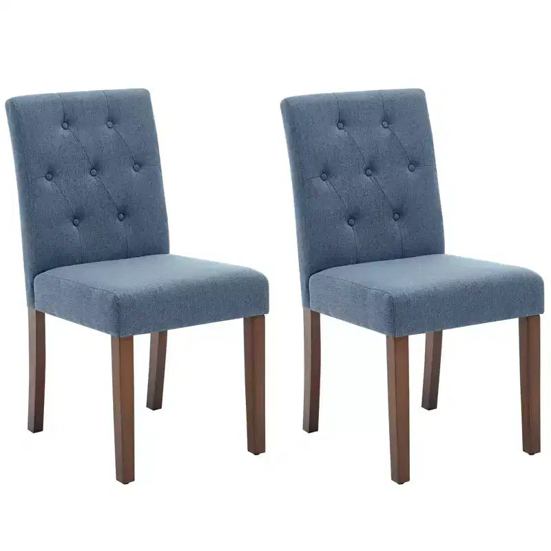 Upholstered Dining Chairs Set of 2, Tufted Kitchen Chair with Padded Seat, Comfy Armless Side Chair, Accent Parson Chairs for Living Room