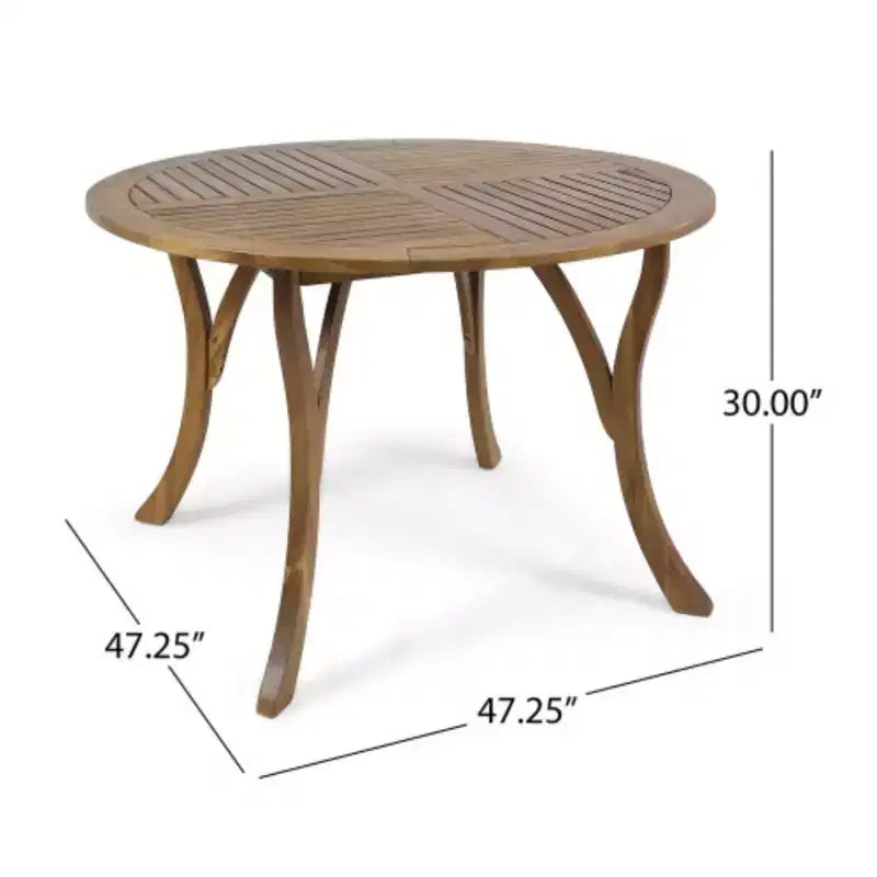 NAYSAYE Set da Pranzo per Esterni Tavolo in Legno di Acacia con Sedie in Vimini e Cuscini per Giardino e Patio, Teak, 23.5*21.25*32