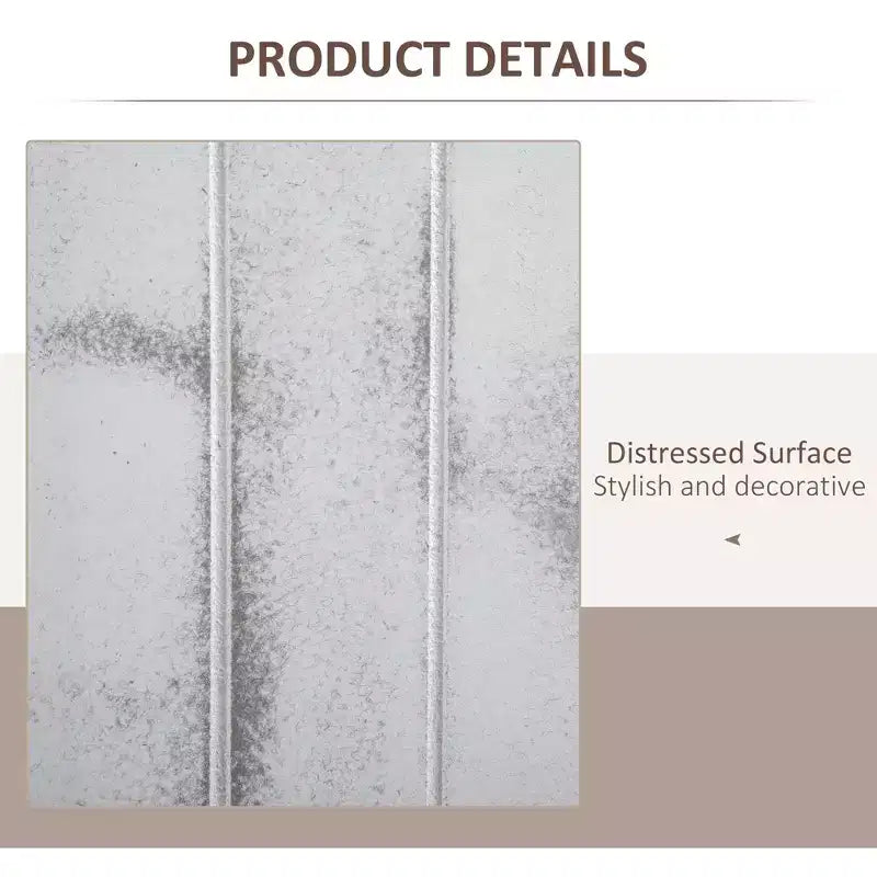 MAYEERTY Divisorio per ambienti a 4 pannelli, pieghevole, design effetto legno, bianco 63.25x67x0.75