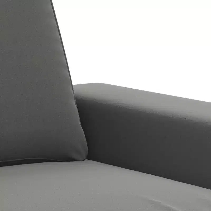 vidaXL Divano a 2 Posti in Microfibra - Grigio Scuro - Rivestimento Resistente, Comfort Regolabile - Design Moderno per Salotto, Sala o Ufficio.