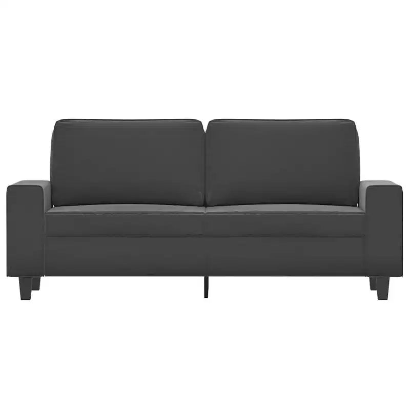 vidaXL Divano a 2 Posti in Microfibra - Grigio Scuro - Rivestimento Resistente, Comfort Regolabile - Design Moderno per Salotto, Sala o Ufficio.