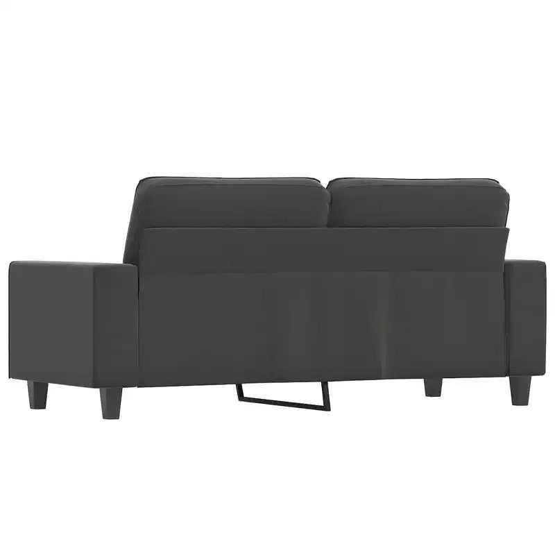 vidaXL Divano a 2 Posti in Microfibra - Grigio Scuro - Rivestimento Resistente, Comfort Regolabile - Design Moderno per Salotto, Sala o Ufficio.