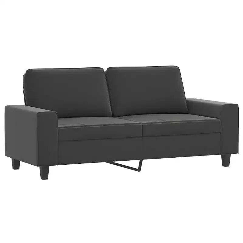 vidaXL Divano a 2 Posti in Microfibra - Grigio Scuro - Rivestimento Resistente, Comfort Regolabile - Design Moderno per Salotto, Sala o Ufficio.