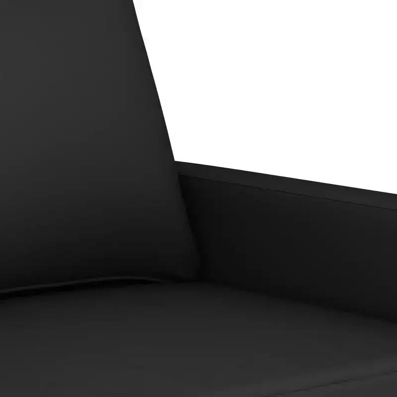 vidaXL Divano a 2 Posti in Velluto Nero con Robusta Struttura in Metallo, Seduta Imbottita Confortevole, Ideale per Soggiorno o Salotto