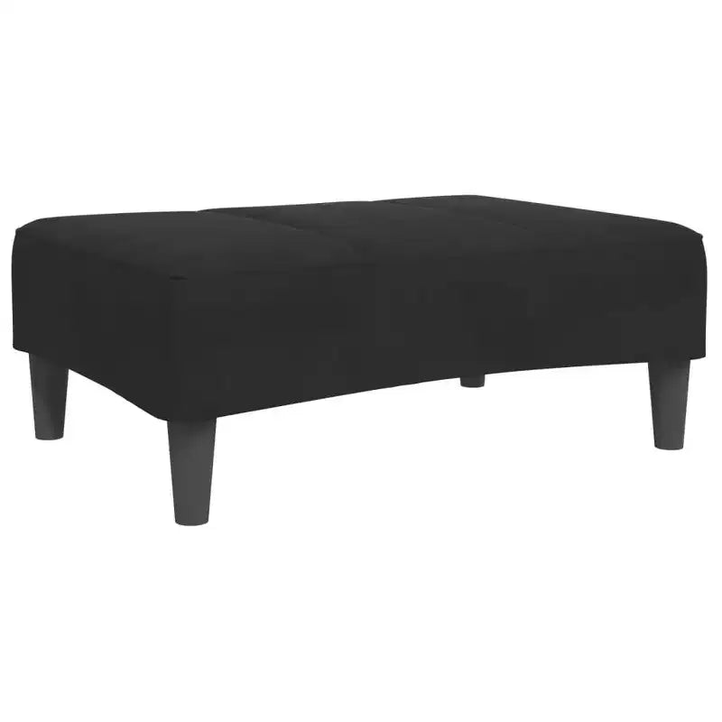 vidaXL Divano Letto a 2 Posti con Poggiapiedi Velluto Nero - Divano Letto Convertibile per Soggiorno/Ufficio