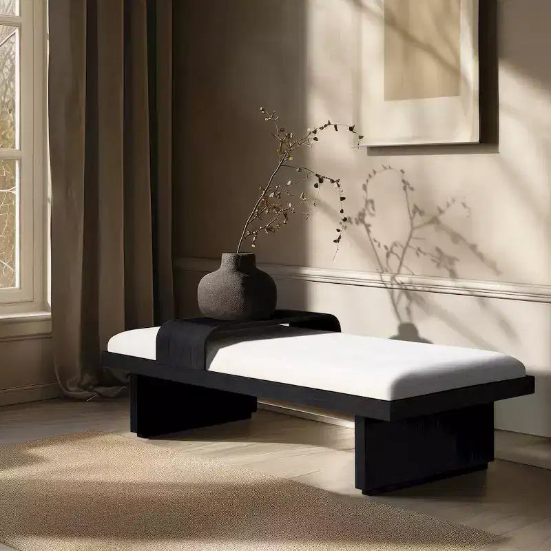 Meridian Furniture, Panca in tessuto ciniglia Arlington