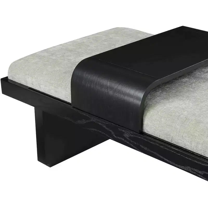 Meridian Furniture, Panca in tessuto ciniglia Arlington