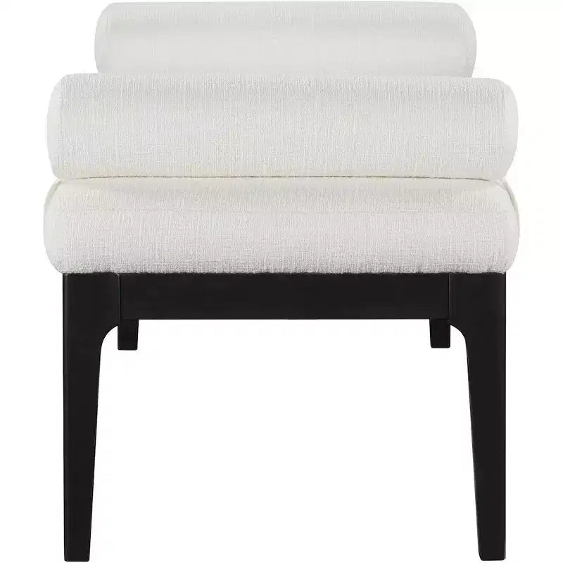 Meridian Furniture, Panca in tessuto testurizzato lino Priscilla