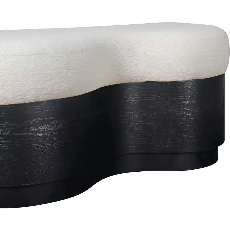 Meridian Furniture, Panca in Velluto Pelliccia Savoy