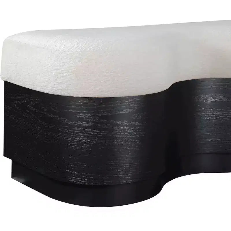 Meridian Furniture, Panca in Velluto Pelliccia Savoy