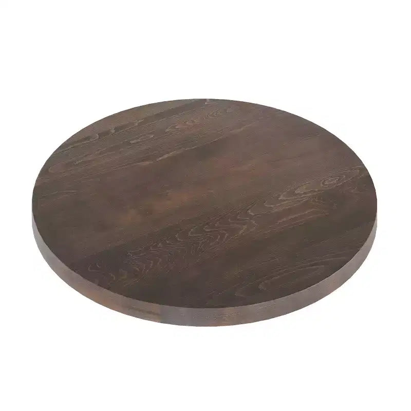 Piano del tavolo rotondo Flash Furniture Bennett in legno massello spesso 3,8 cm per interni
