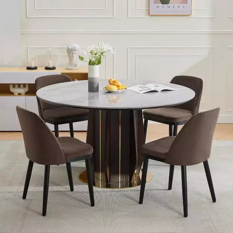 Set di 2 sedie da pranzo moderne, sedia da cucina imbottita in lino, sedia da sala da pranzo con schienale curvo, gambe in legno massello, per cucina, sala da pranzo