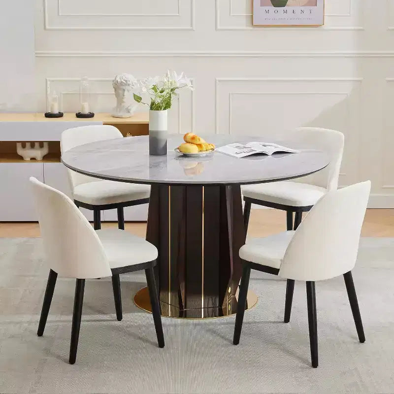 Set di 2 sedie da pranzo moderne, sedia da cucina imbottita in lino, sedia da sala da pranzo con schienale curvo, gambe in legno massello, per cucina, sala da pranzo