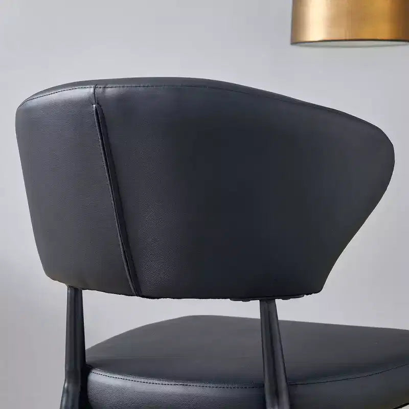 MAYEERTY Set di 4 Sedie da Pranzo Ergonomiche Nere Minimaliste con Schienale Curvo per una Seduta Confortevole
