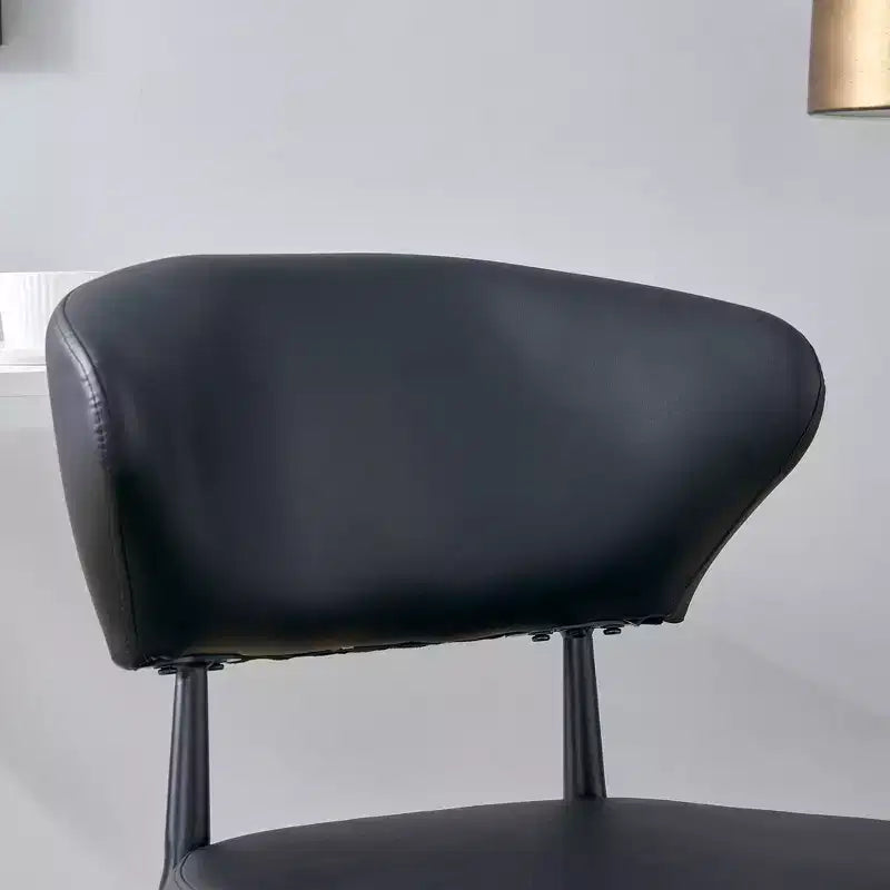 MAYEERTY Set di 4 Sedie da Pranzo Ergonomiche Nere Minimaliste con Schienale Curvo per una Seduta Confortevole