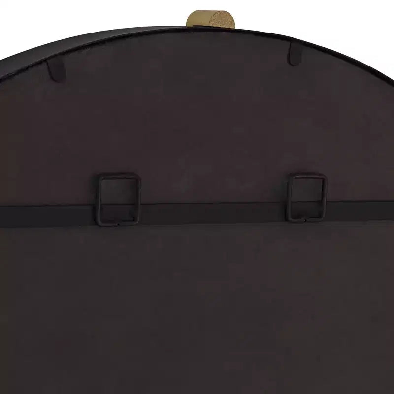 Specchio da parete rotondo Uttermost Ronson 34, oro e nero opaco