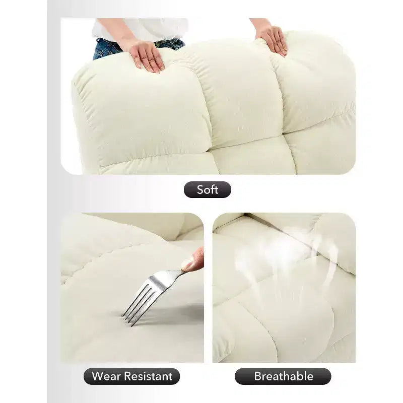 GustoWave Poltrona reclinabile girevole oversize per adulti, reclinabile manuale a 360°, comodo divano reclinabile in morbido tessuto