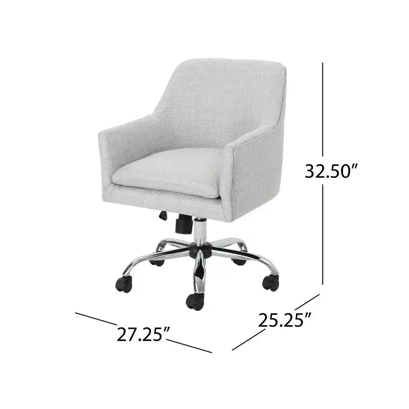 Sedia da ufficio GDFStudio Morgan Mid-Century Modern in tessuto regolabile in altezza