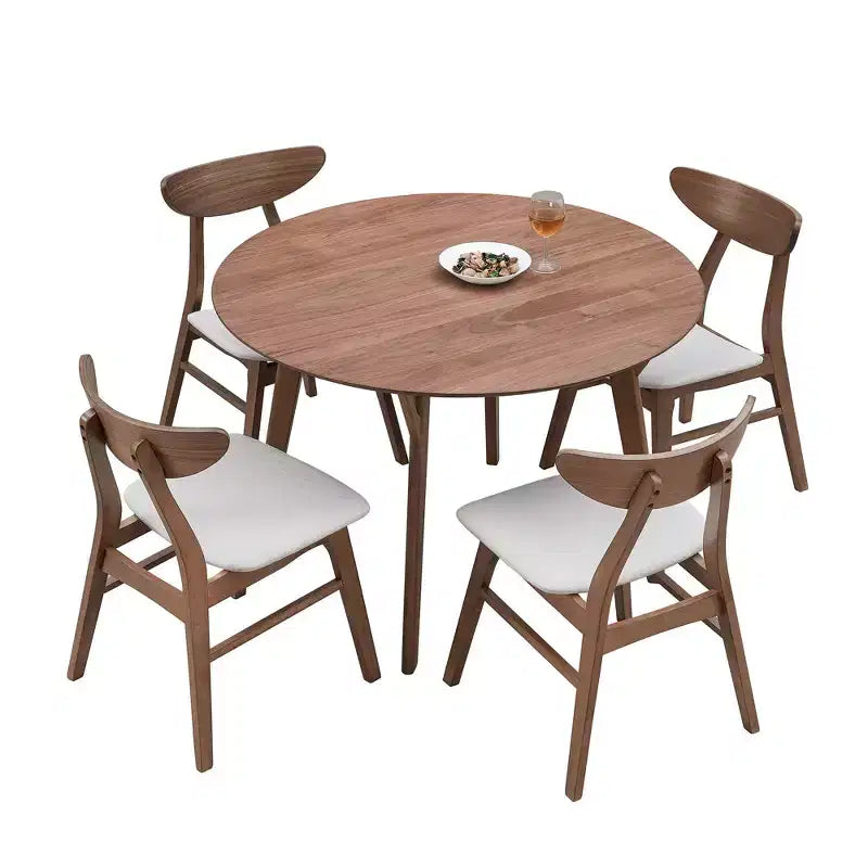 Okak Tavolo da pranzo rotondo in legno da 42 pollici Tavolo da cucina Tavolo da pranzo per 4 persone per sala da pranzo
