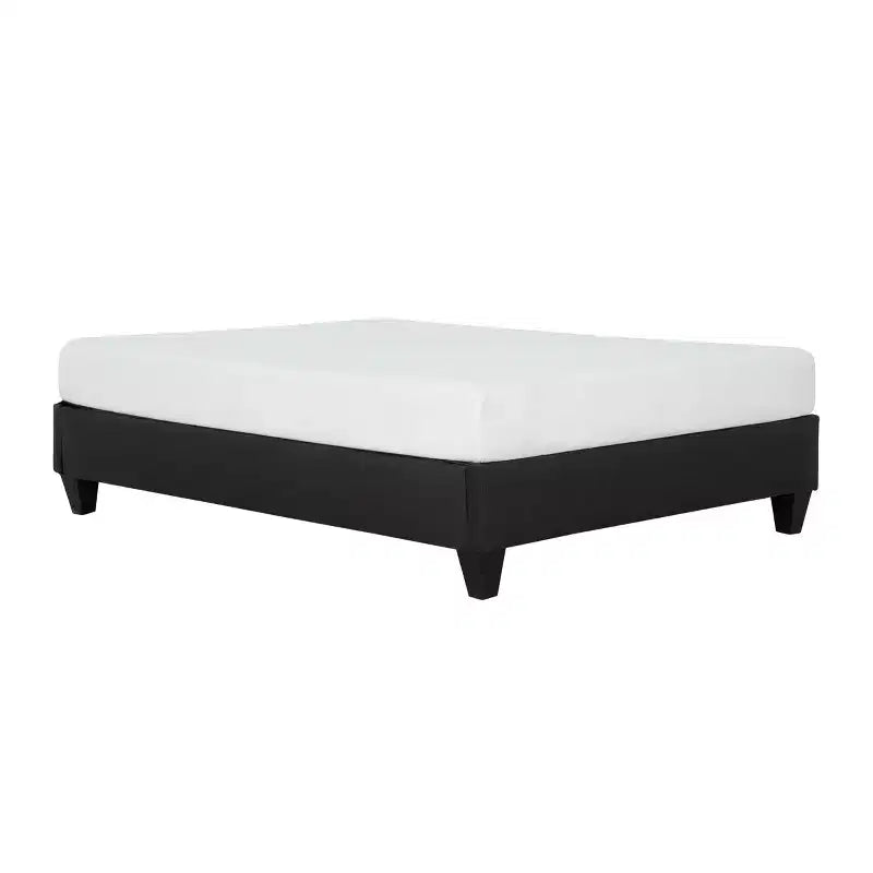 Telaio Letto Imbottito con Piattaforma Carter Grigio Scuro