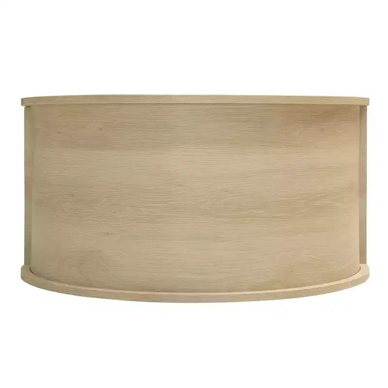 Okak Armadietto da Cucina ad Arco, Armadio Alto con 2 Cassetti e Ante in Rattan, Versatile Mobile per Soggiorno Sala da Pranzo, Naturale