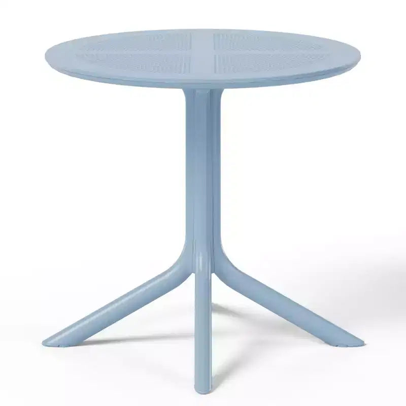 WestinTrends Playa Set da Pranzo Moderno da Esterno a 5 Pezzi con Tavolo Rotondo in Resina e Sedie Impilabili