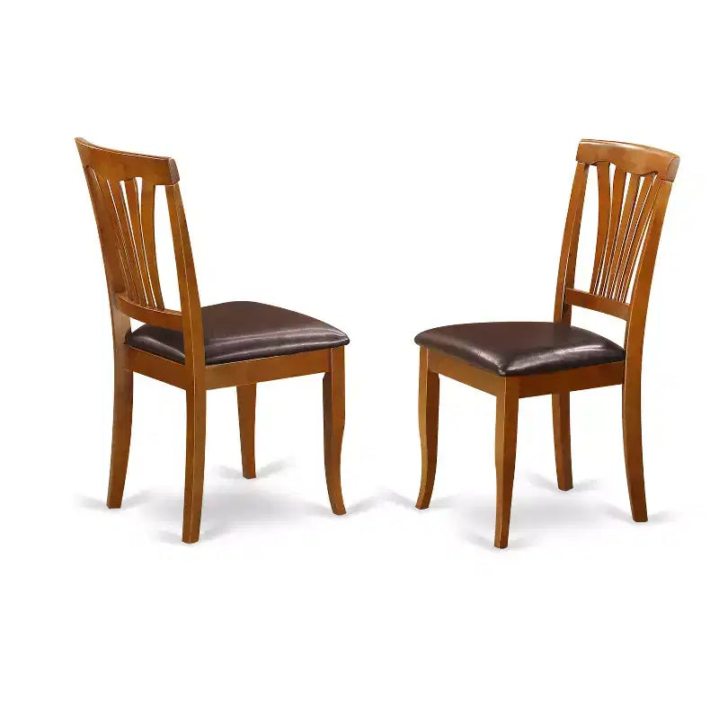 HomeStock Belmont Tavolo da Cucina Set - Tavolo da Pranzo e 4 Sedie da Cucina, Marrone Saddle