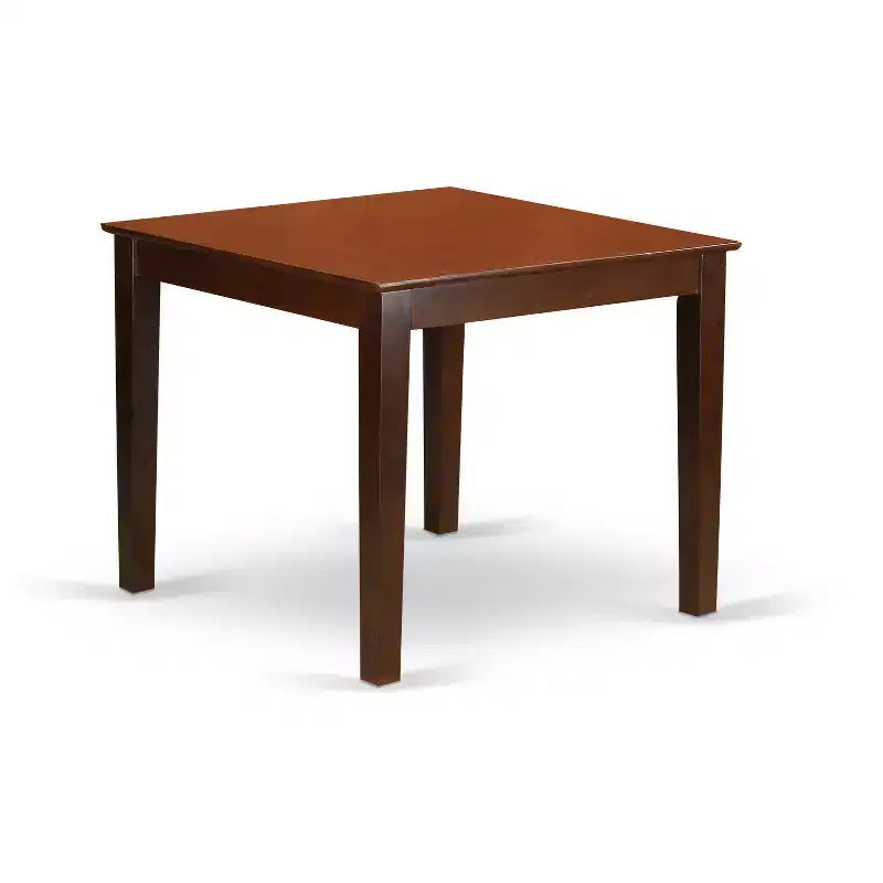 HomeStock Belmont Set da 5 Pezzi Tavolo da Pranzo Quadrato da 36" e 4 Sedie da Pranzo con Seduta in Legno, Mogano