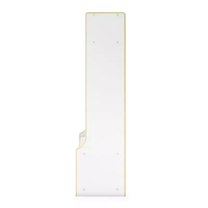 Mobile Contenitore in Legno a 2 Sezioni Guidecraft EdQ con Panca per Aula, Organizzatore a Cubi per Bambini con Scaffali e Ganci per Cappotti