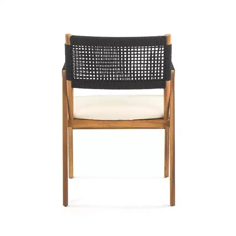 Christopher Knight Home Francesca Set da pranzo rustico da esterno 7 pezzi in legno di acacia con corda intrecciata e tavolo a doghe in rattan