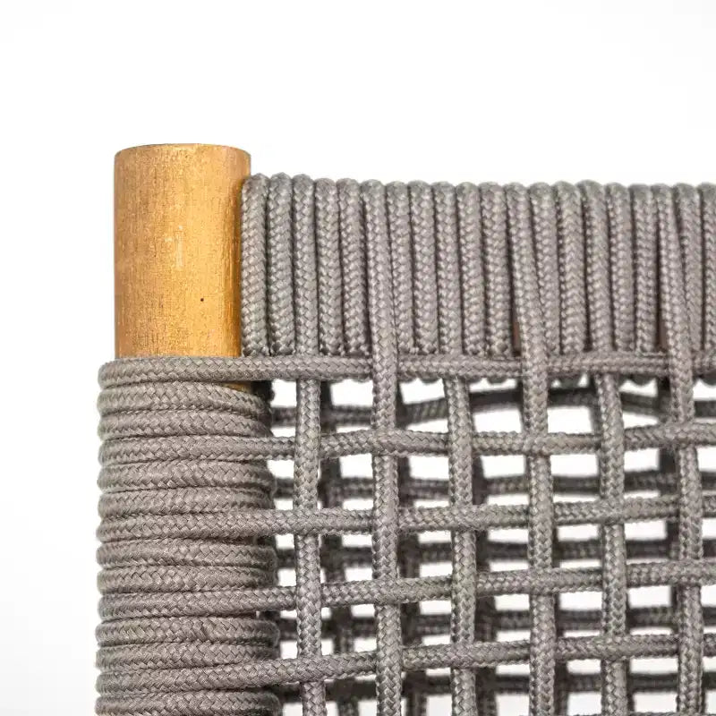 Christopher Knight Home Francesca Set da pranzo rustico da esterno 7 pezzi in legno di acacia con corda intrecciata e tavolo a doghe in rattan