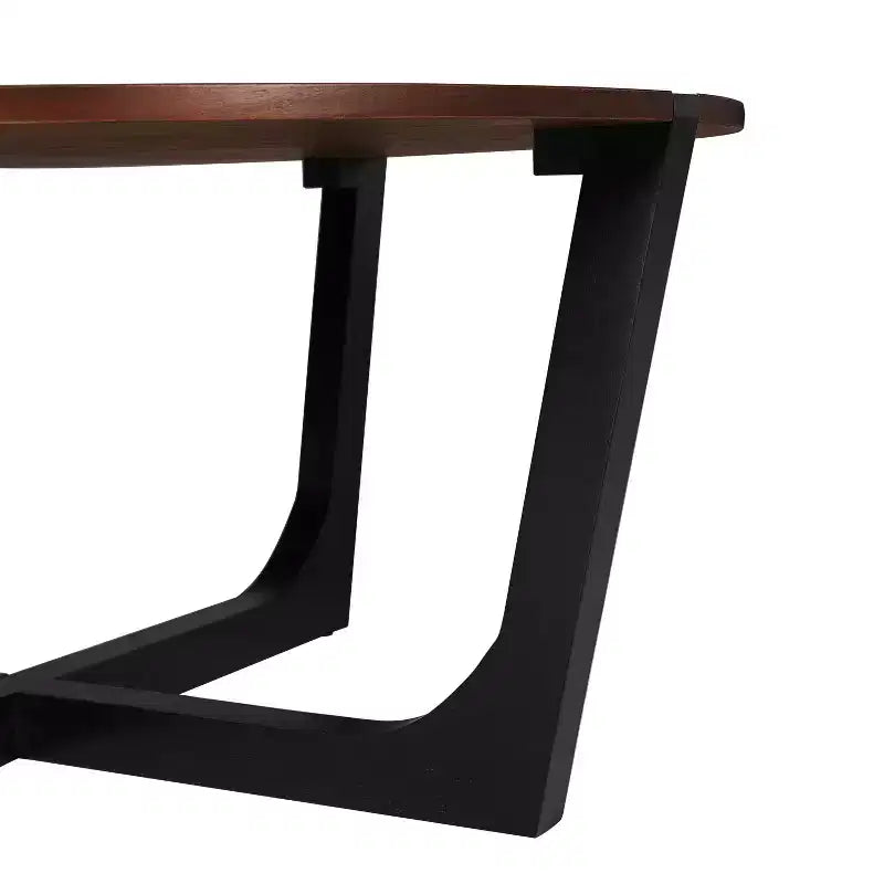 Set Tavolino da Caffè 2 Pezzi Tavolino da Cocktail Tavolino Rotondo Tavolino da Salotto Tavolino d'Appoggio Divano, Marrone e Nero - ModernLuxe